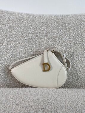 Authentic Pre-Owned Dior Rodeo Saddle Pouch Latte Goatskin